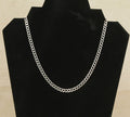 Classic Sterling Silver Flat Curb Link Necklace Chain 18 Inches
