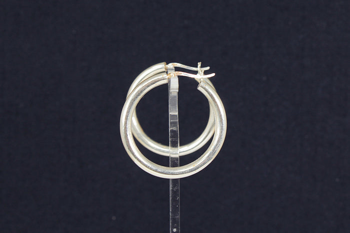 Classic Sterling Silver Large Hoop Earrings