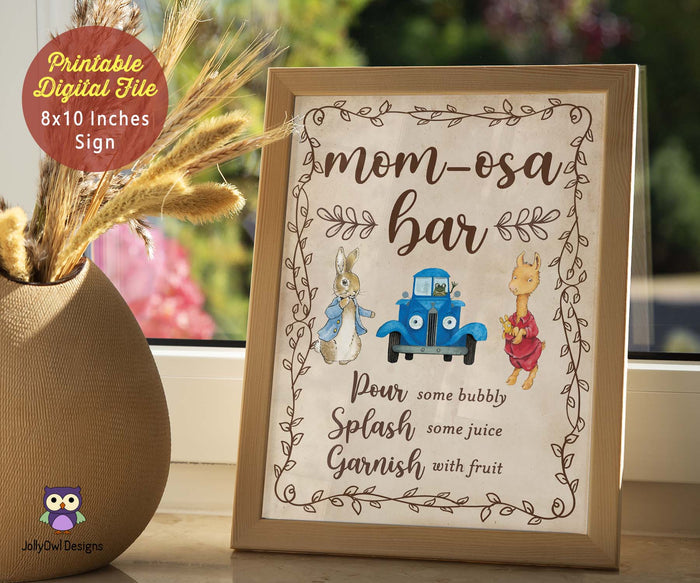 Classic Storybook-Themed Baby Shower - Mimosa - Mom-osa Bar Sign