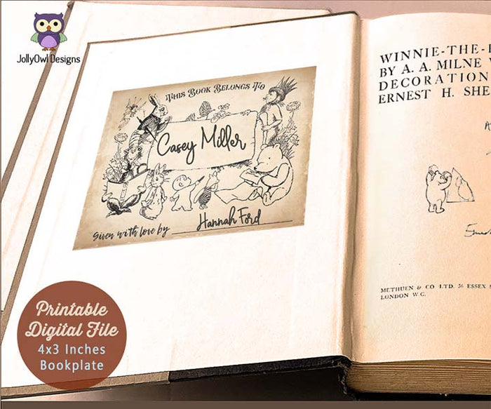 Classic Storybook Themed Baby Shower-Birthday - Bookplate