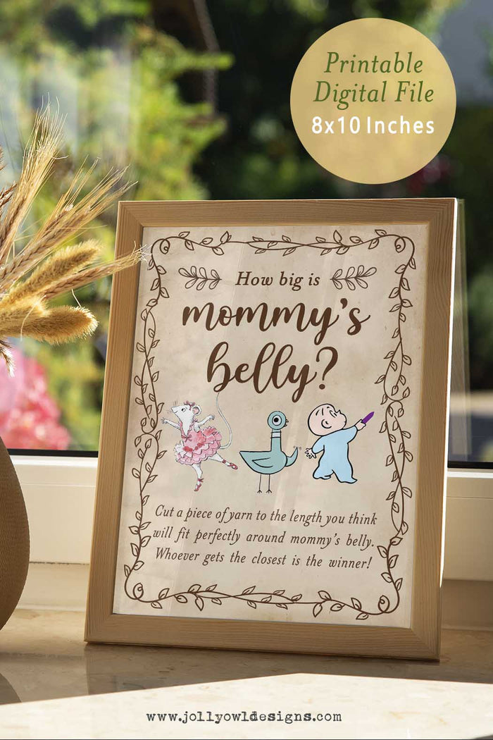 Classic Storybook-Themed Baby Shower Game - How big is Mommy's belly?