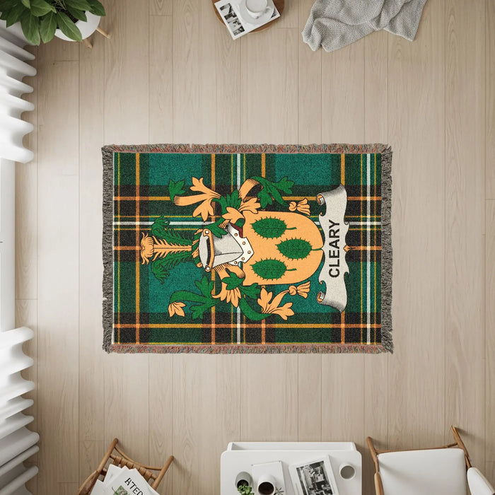 The three available sizes of the Cleary woven cotton blanket.