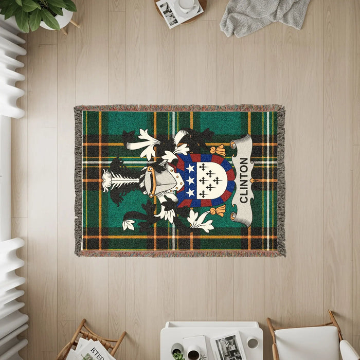 The three available sizes of the Clinton woven cotton blanket.