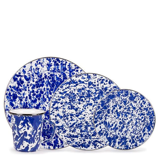 Cobalt Blue Spatter Enamelware