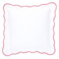 Coral Pique Scallop Bedding