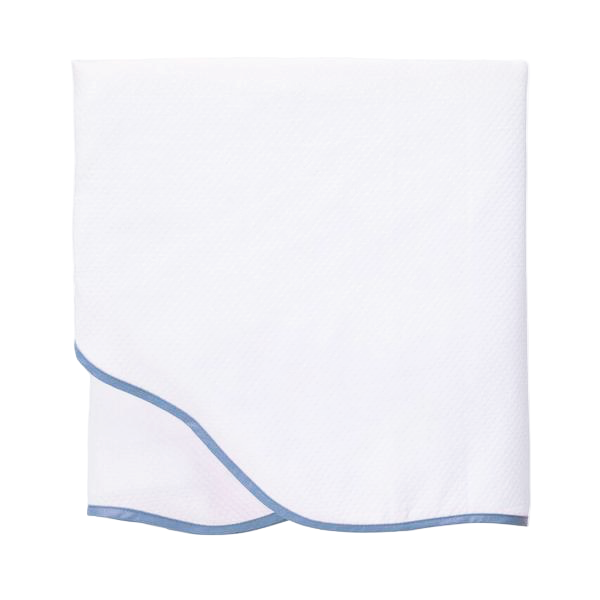 Cornflower Pique Scallop Coverlets