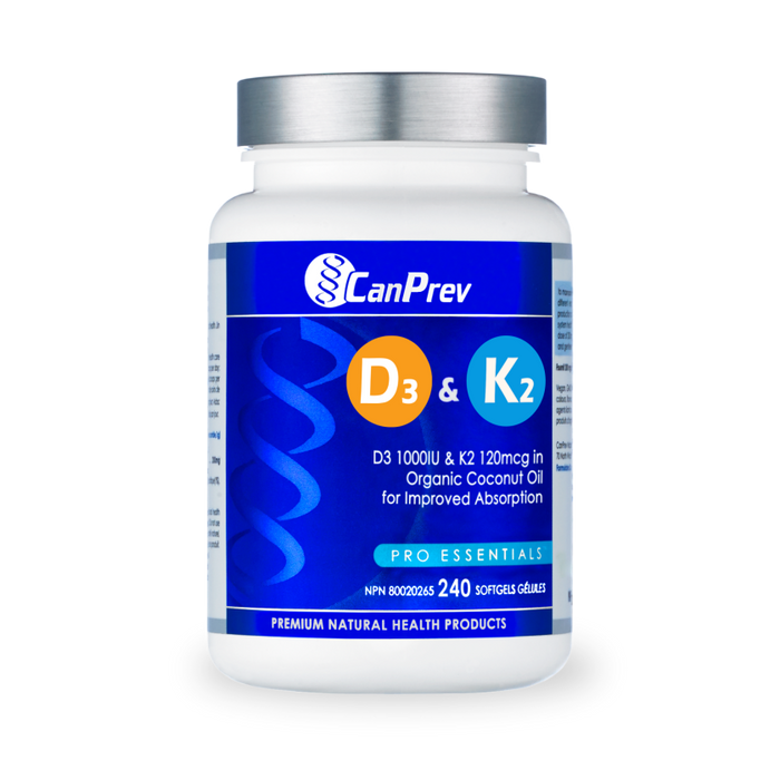 D3 & K2 - Organic Coconut Oil (240 Softgels)