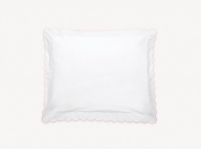 Matouk Pillow Sham - Pink Dakota Percale Bedding at Fig Linens and Home