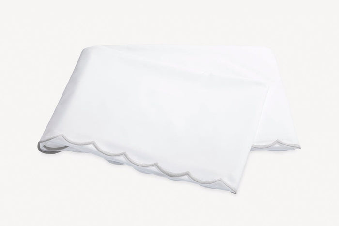 Matouk Flat Sheet - Silver Dakota Percale Bedding at Fig Linens and Home