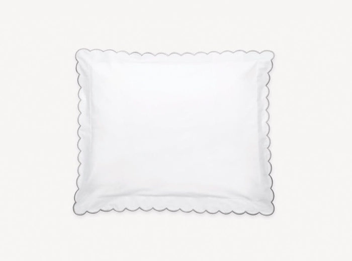 Matouk Pillow Sham - Silver Dakota Percale Bedding at Fig Linens and Home