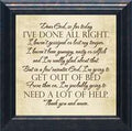 Dear God: Framed with Glass