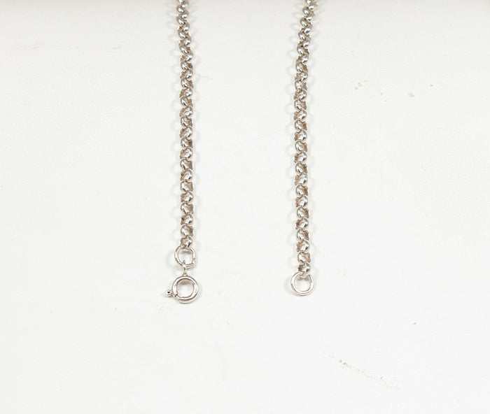 Distinctive Silver Turquoise & Quartz Statement Pendant with 20” Hallmarked Chain