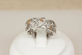 Elegant Silver & Gold Overlay Openwork Leaf Ring by Clogau