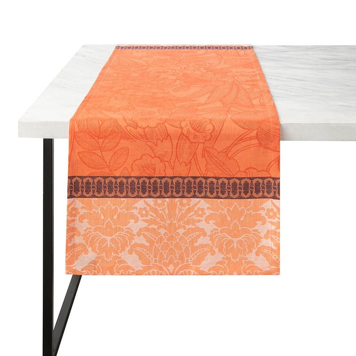 escapade tropicale orange table runner by le jacquard français