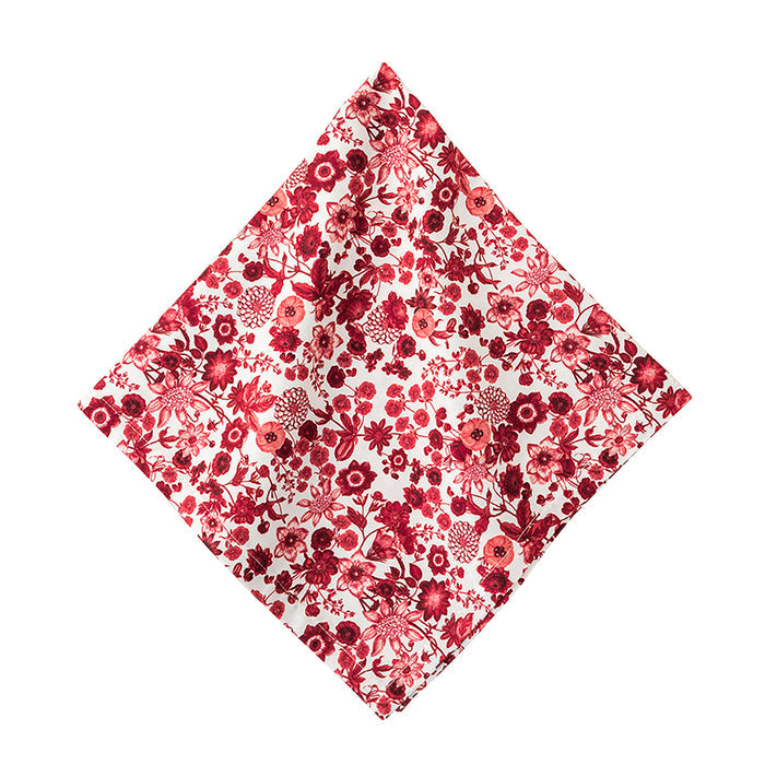 Field of Flowers Dinner Napkin Ruby