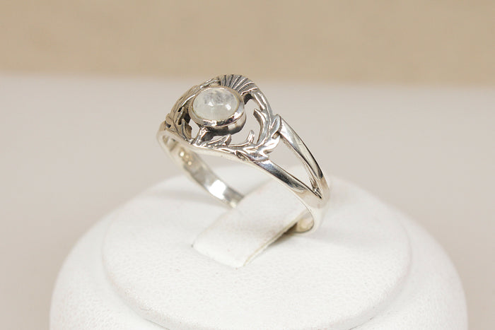 Finely Made Scottish Design Sterling Silver & Moonstone Ring