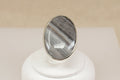 Finely Made Sterling Silver Grey Banded Agate Statement Ring