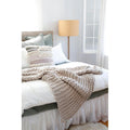 Fig Linens - Pom Pom at Home Finn Taupe Chunky Knit Throw Blanket