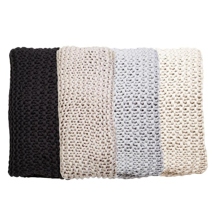 Fig Linens - Pom Pom at Home Finn Chunky Knit Throw Blankets