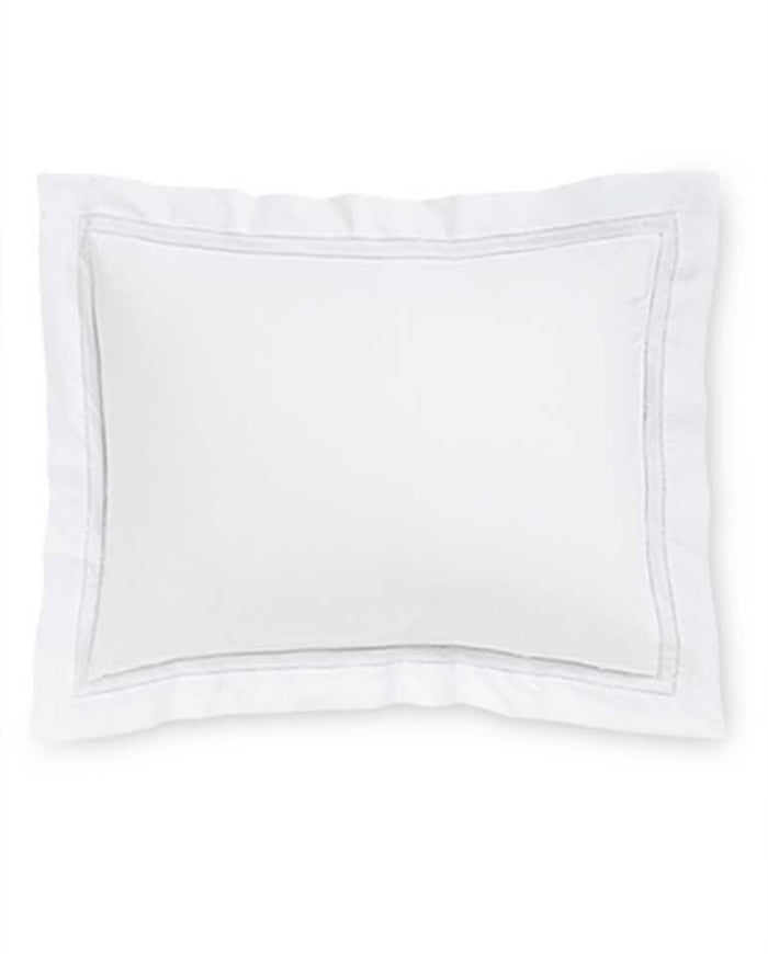 Fig Linens - Finna Bedding Collection by Sferra - White standard sham