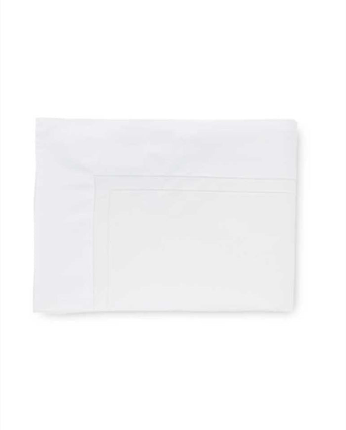 Fig Linens - Finna Bedding Collection by Sferra - White flat sheet