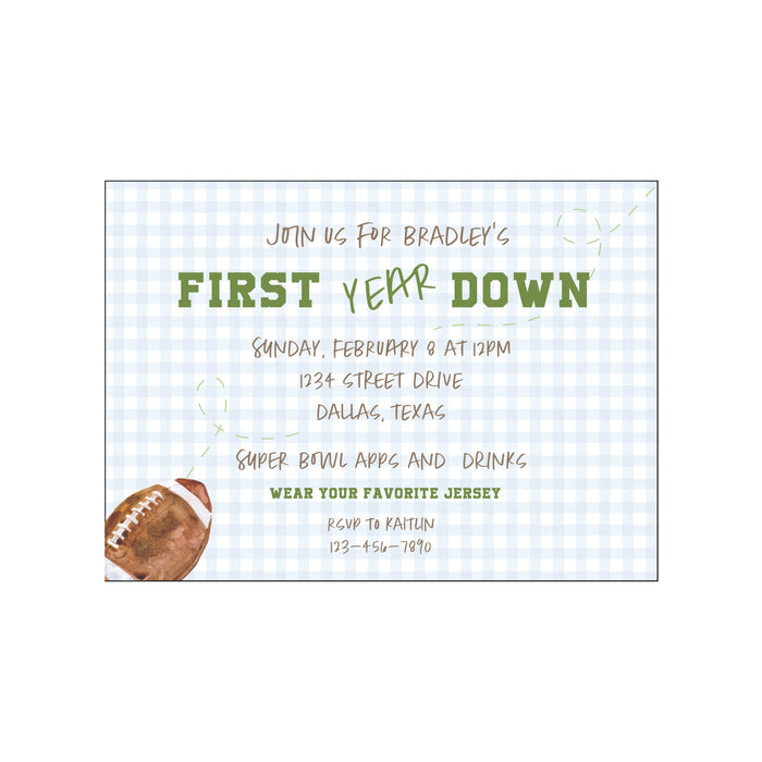 first year down | invitation