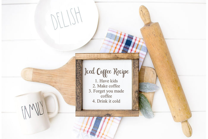 Iced Coffee Recipe Kitchen Decor