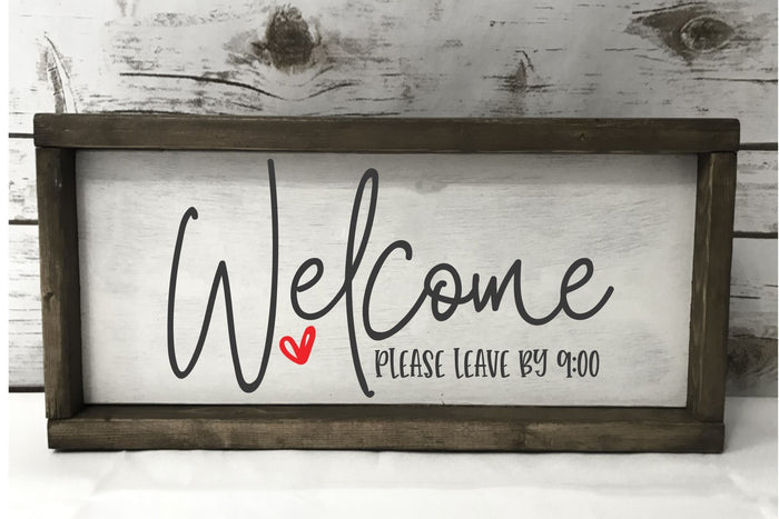 Funny welcome sign