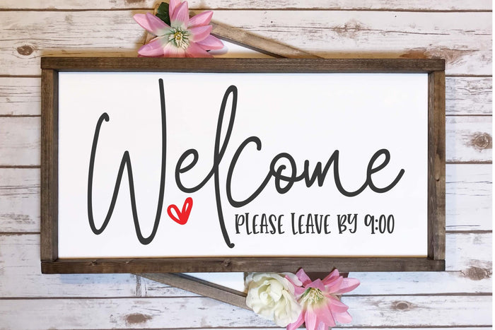 Funny welcome sign