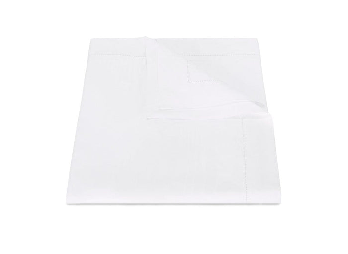 Matouk Gatsby Hemstitch Duvet Cover in White Giza Cotton - Fig Linens and Home