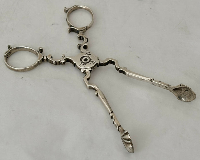 George III Pair of Silver Tea Tongs. London circa 1760, James Graham.