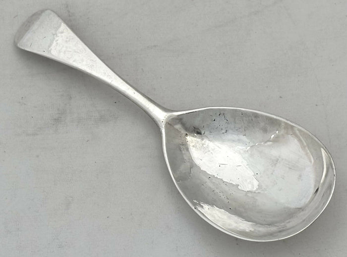 George III Silver Caddy Spoon. London 1790 Peter & Ann Bateman.
