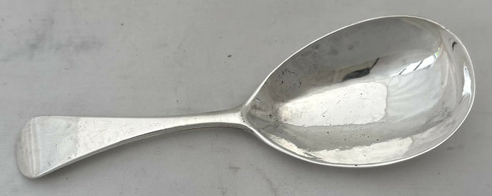 George III Silver Caddy Spoon. London 1790 Peter & Ann Bateman.