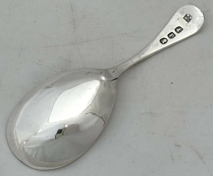 George III Silver Caddy Spoon. London 1790 Peter & Ann Bateman.
