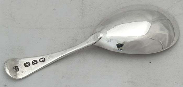George III Silver Caddy Spoon. London 1790 Peter & Ann Bateman.
