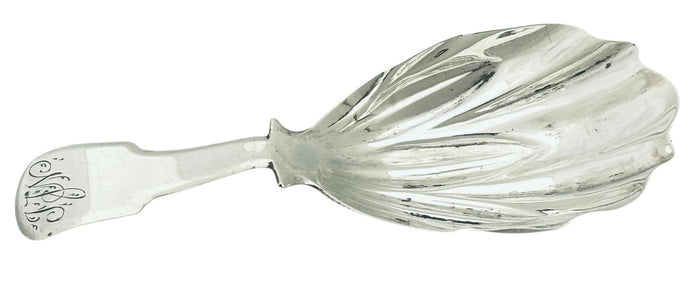 George III Silver Caddy Spoon. London 1817 Sarah Snatt.