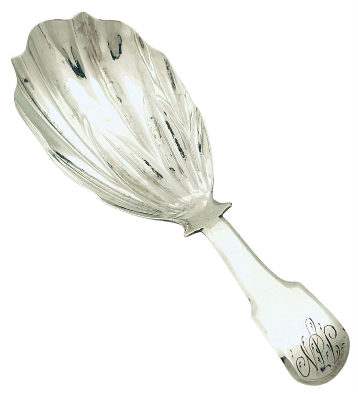 George III Silver Caddy Spoon. London 1817 Sarah Snatt.