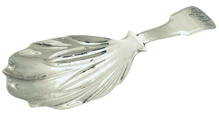 George III Silver Caddy Spoon. London 1817 Sarah Snatt.