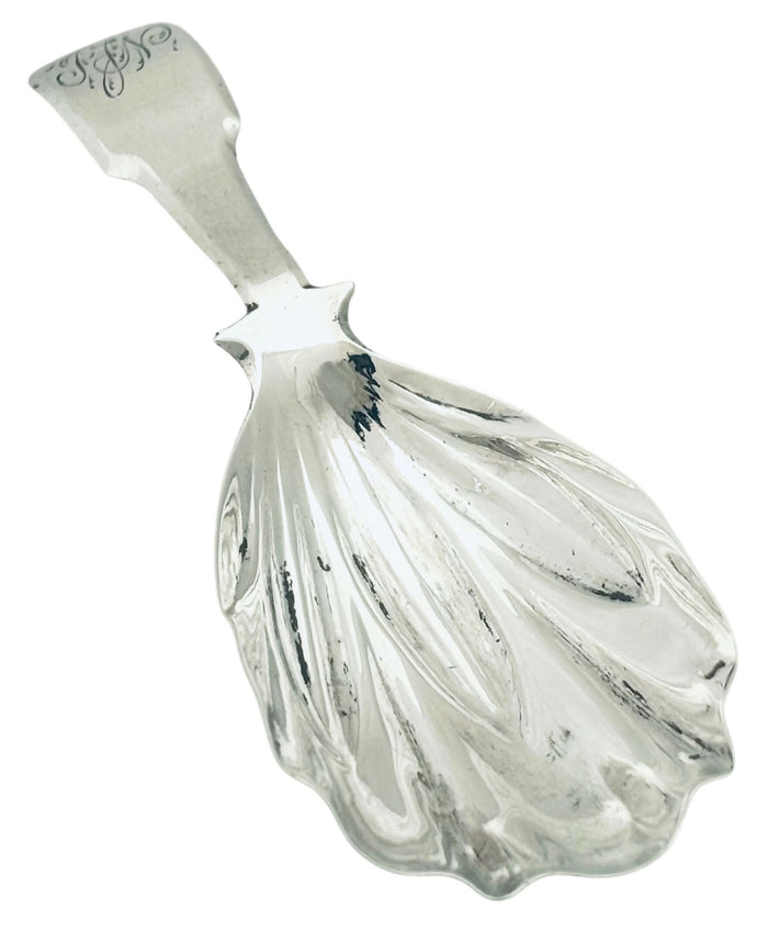 George III Silver Caddy Spoon. London 1817 Sarah Snatt.