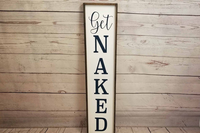 Get Naked Bathroom Sign