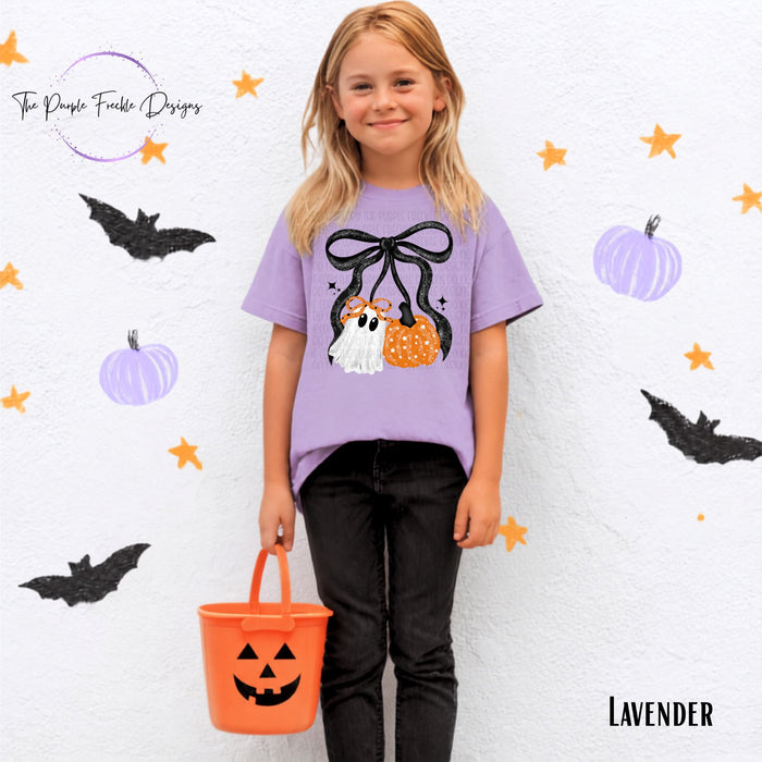 Ghost and Pumpkin Bow