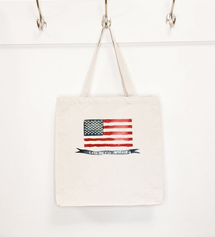 God Bless America Flag - Canvas Tote Bag