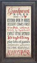 Grandparent Rules: Framed with Glass