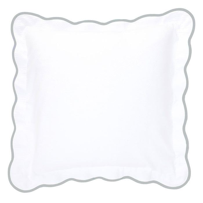 Gray Pique Scallop Bedding