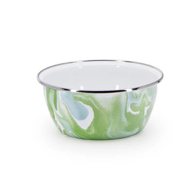 Green & Blue Marbled Enamelware