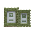 Green Wicker Scallop Frame