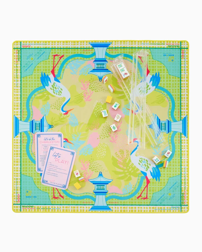 Hampton Mahjong Mat in Tube - The Preppy Bunny
