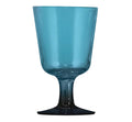 Handblown Recycled Wine Glass, Mineral Blue