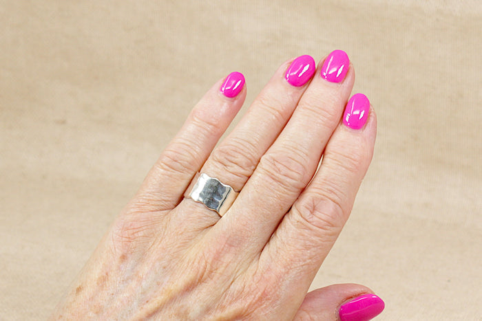Handcrafted Sterling Silver Wavy Edge Ring