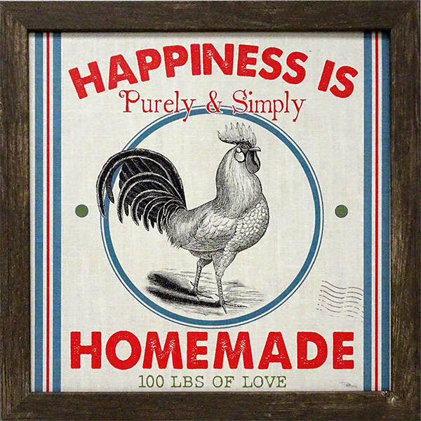 Happiness is Homemade: Framed and Texturized Art Print